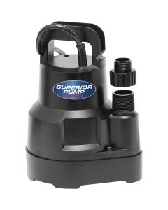 Superior Pump 1/6 HP 1920 GPH Oil-Free Submersible Utility Pump