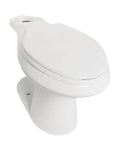 Compass Manufacturing Freeport White Elongated 1.28 GPF 17 In. Grab-N-Go Toilet Bowl