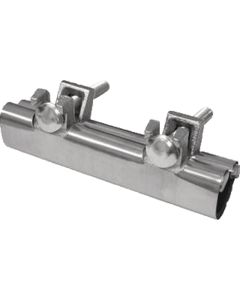 Jones Stephens 3/4 In. x 6 In. Stainless Steel Repair Clamp 2 Bolt Installation