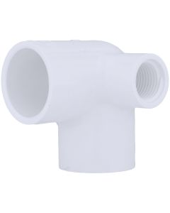 Charlotte Pipe 1 In. x 1 In. Slip x 1/2 In. Female Schedule 40 90 Deg. PVC Elbow w/Side Inlet (1/4 Bend)