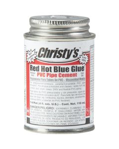 Christy's 4 Oz. Low VOC Red Hot Blue Glue PVC Cement