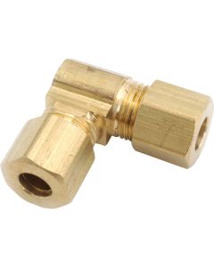 Anderson Metals 1/4 In. 90 Deg. 2-Way Compression Brass Elbow (1/4 Bend)