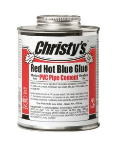 Christy's 16 Oz. Low VOC Red Hot Blue Glue PVC Cement