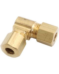 Anderson Metals 5/16 In. 90 Deg. 2-Way Compression Brass Elbow (1/4 Bend)