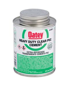 Oatey 8 Oz. Heavy Bodied Heavy-Duty Clear PVC Cement