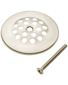 Do it 2 In. Dome Cover Tub Drain Strainer with Brushed Nickel Finish