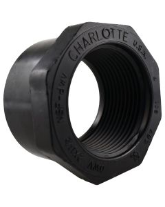 Charlotte Pipe 2 In. x 1-1/2 In. Spigot x FIP Reducing ABS Bushing