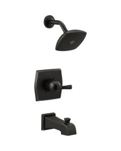 Delta Flynn Matte Black Single-Handle Tub and Shower Faucet