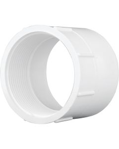 Charlotte Pipe 3 In. Hub x 3 In. FPT Schedule 40 DWV PVC Adapter