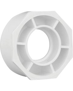 Charlotte Pipe 4 In. SPG x 2 In. Hub Schedule 40 DWV Reducing PVC Bushing