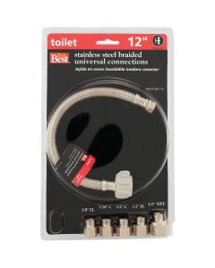 B&K 3/8 In. C Nut x 7/8 In. BC x 12 In. L Universal Kit Toilet Connector