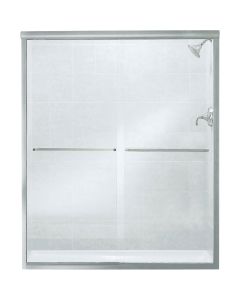 Sterling Finesse 59-5/8 In. W. X 70-5/16 In. H. Chrome Frameless Clear Sliding Shower Door