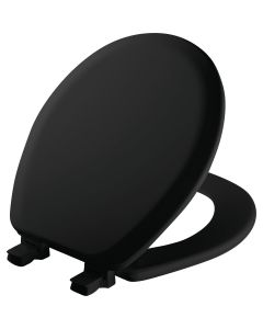 Mayfair Advantage Round Closed Front Black Wood Toilet Seat