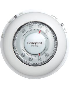 Honeywell Home Heat or Cool Off White Round Wall Thermostat