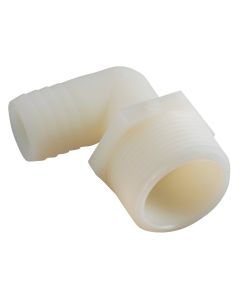 Anderson Metals 1/4 In. Barb x 1/4 In. MIP 90 Deg. Nylon Elbow (1/4 Bend)