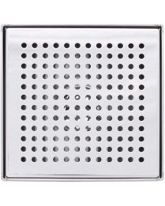 B&K 6 In. Square Shower Drain Zero Pattern Chrome