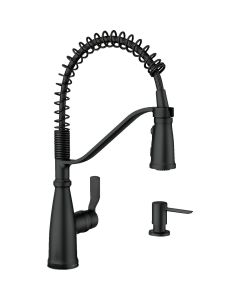 Moen Nolia Single Handle  Pull-Down Kitchen Faucet, Matte Black