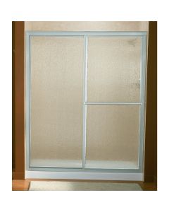 Sterling Deluxe 59-3/8 In. W. X 70 In H. Chrome Rain Glass Sliding Shower Door