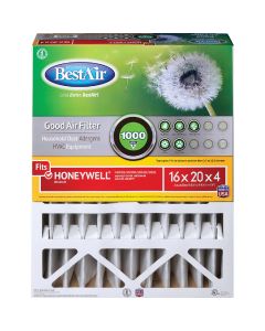 BestAir 16 In. x 20 In. x 4 In. Honeywell MERV 8 Deep Pleat Furnace Filter