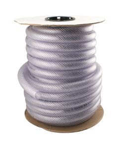 Abbott Rubber 7/8 In. x 5/8 In. x 75 Ft. Clear T12 Braided PVC Tubing, Bulk Spool