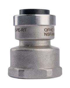 QuickFitting 1/2 In. Push-to-Connect x 3/4 In. FNPT Stainless Steel Reducing Female Adapter