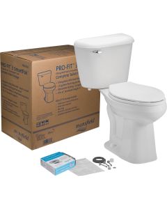 Mansfield Pro-Fit 3 SmartHeight White Elongated Bowl 1.6 GPF Complete Toilet