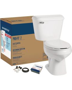 Mansfield Pro-Fit 2 White Elongated Bowl 1.6 GPF Toilet Kit