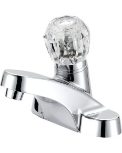 Home Impressions Chrome 1-Handle Knob 4 In. Centerset Bathroom Faucet