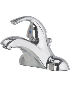 Home Impressions Chrome 1-Handle Lever 4 In. Centerset Bathroom Faucet with Pop-Up