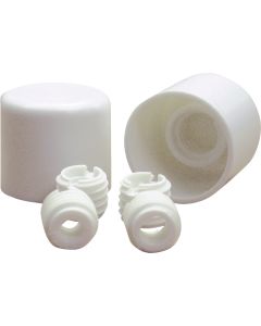 Danco Twister White Plastic Screw-On Toilet Bolt Caps (2-Ct.)