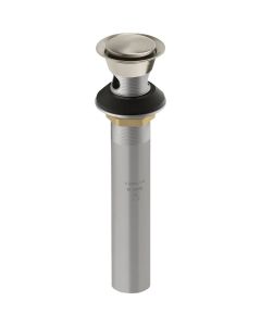 KOHLER Premium Brushed Nickel 1-1/4 In. Clicker Drain with Overflow