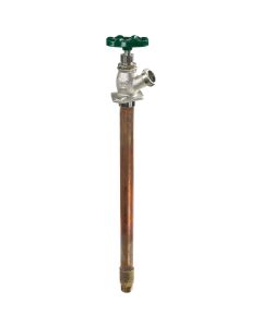 Arrowhead Brass 1/2 In. Copper SWT or 1/2 In. MIP x 12 In. Standard Frost Free Wall Hydrant