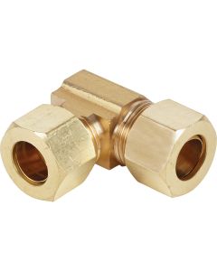 Do it 3/8 In. 90 Deg. 2-Way Low Lead Compression Brass Elbow (1/4 Bend)