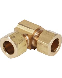 Do it 1/2 In. 90 Deg. 2-Way Low Lead Compression Brass Elbow (1/4 Bend)