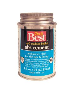 Do it Best 4 Oz. Medium Bodied Black ABS Cement