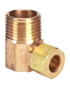 Do it 3/8 In. x 1/2 In. Male 90 Deg. Low Lead Compression Brass Elbow (1/4 Bend)