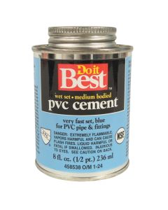 Do it Best 8 Oz. Medium Bodied Blue PVC Cement