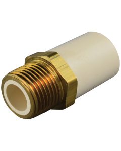 Charlotte Pipe 1/2 In. Slip x Brass MIP CPVC Transition Adapter