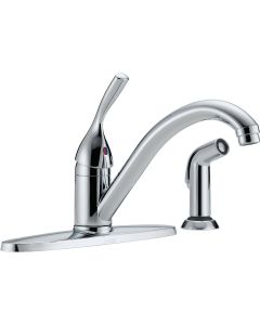 Delta Classic Series 1-Handle Lever Kitchen Faucet with Side Spray, Chrome