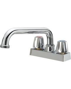 Home Impressions Chrome 4 In. Center Solid Brass, Metal Handle Laundry Faucet