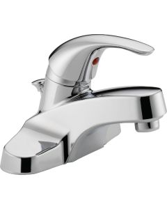 Peerless Choice Chrome 1-Handle Lever 4 In. Centerset Bathroom Faucet with Pop-Up