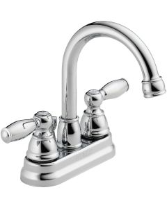 Peerless Claymore Chrome 2-Handle Lever 4 In. Centerset Bathroom Faucet with Pop-Up