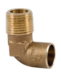 NIBCO 1/2 In. CxM 90 Deg. Copper Elbow (1/4 Bend)