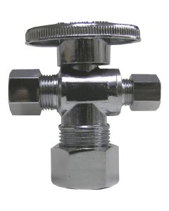 ProLine 5/8 In. OD x 3/8 In. OD x 3/8 In. OD Brass Cross Valve