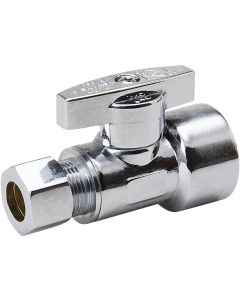 ProLine 1/2 In. FIP x 3/8 In. Compression Brass Quarter Turn Straight Valve