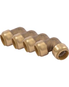 SharkBite 3/4 In. x 3/4 In. 90 Deg. Push-to-Connect Brass Elbow (1/4 Bend)  (4-Pack)