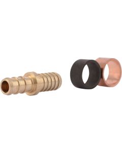 SharkBite Crimp Transition Low Lead 3/8 In. Polybutylene, Brass PEX Coupling