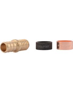 SharkBite Crimp Transition Low Lead 1/2 In. Polybutylene, Brass PEX Coupling