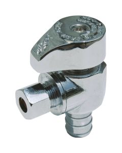 SharkBite 1/2 In. CF X 1/4 In. OD Chrome Ice Maker Valve