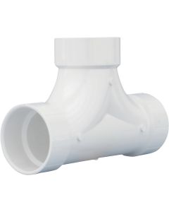 Charlotte Pipe 3 In. Schedule 40 DWV 2-Way PVC Cleanout Tee